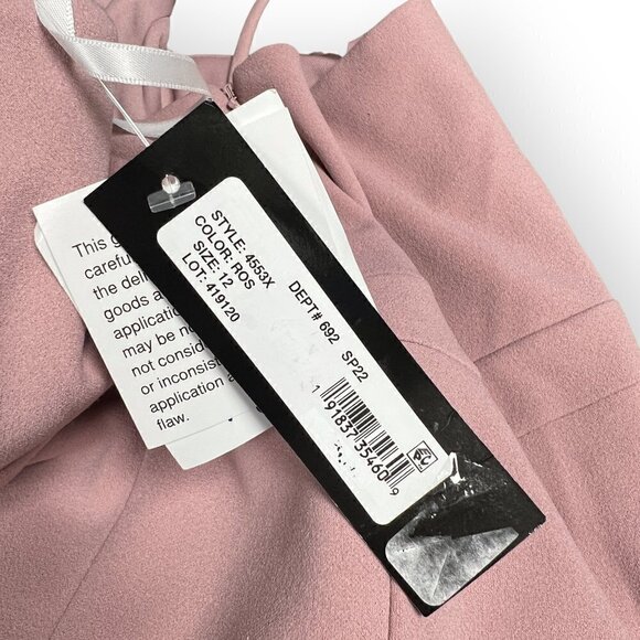 NWT XSCAPE Flounce Scuba Crepe Midi Dress Size 12 - Picture 7 of 9